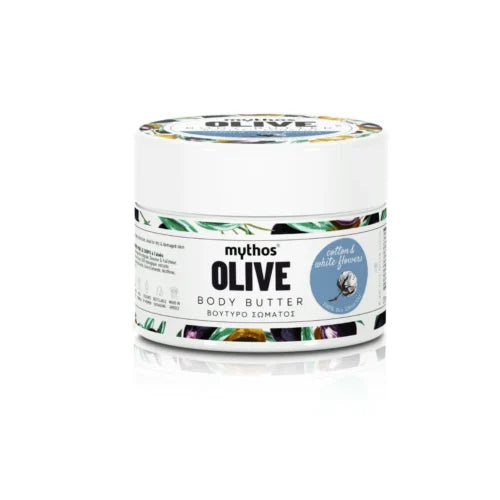Mythos Olive Cotton & White Flowers Nourishing Body Butter 200ml