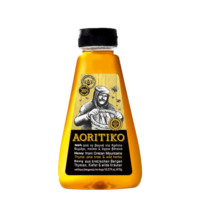 Aoritiko Cretan Honey Thyme, Pine Tree and Wild Herbs Squeeze Bottle 1.1lb (470gr)