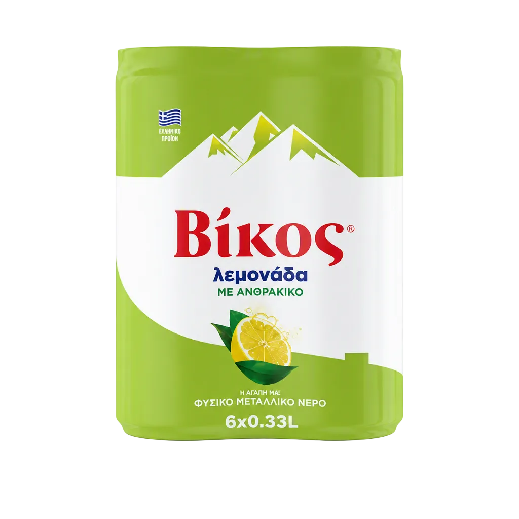 Vikos-Greek Lemonade Cans Prepack 6 x 11.16oz(330ml)