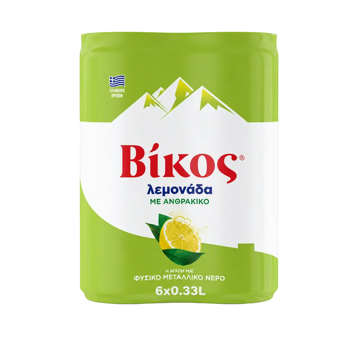 Vikos-Greek Lemonade Cans Prepack 6 x 11.16oz(330ml)