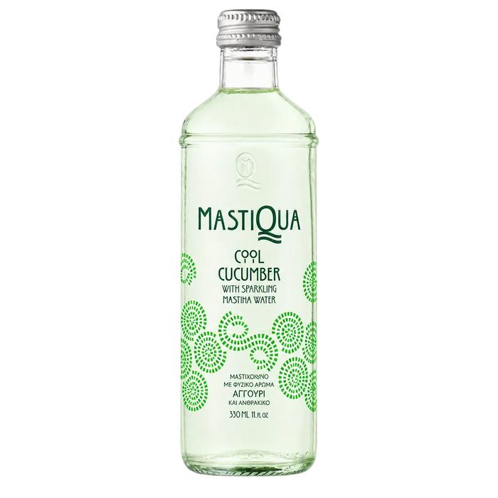 Mastiqua-Cool Cucumber with Sparkling Masticha Water NRB Glass 11.2oz (330ml)