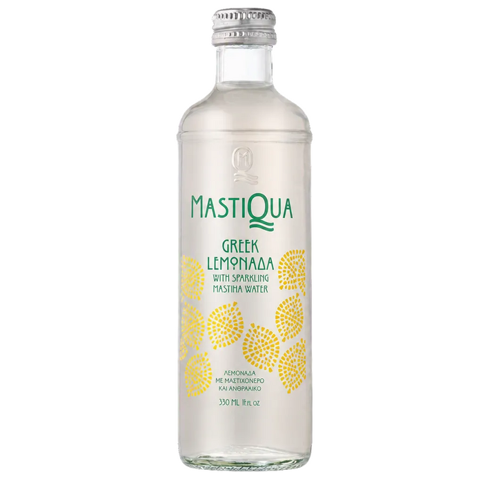Mastiqua-Greek Lemonada with Sparkling Masticha Water NRB Glass 11.2oz (330ml)