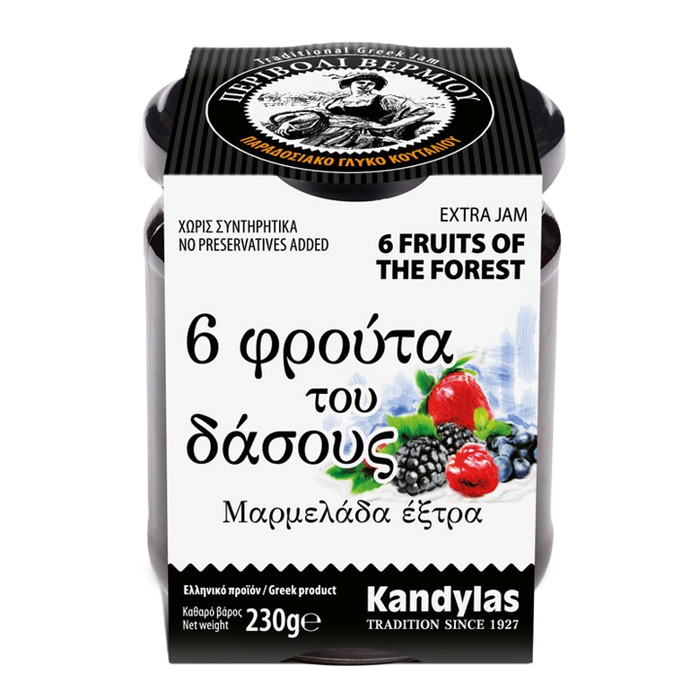 Kandylas-Jam Fruits of the Forest Glass Jar 8.1oz (230gr)