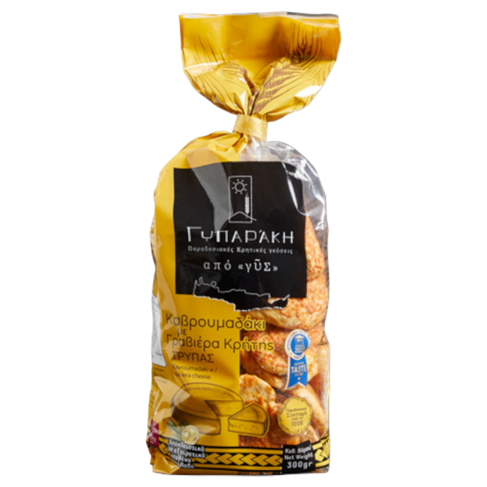 Gyparaki Cretan Kavroumadaki Rusks with Graviera Cheese 2-pack (2 x 11oz (300gr))
