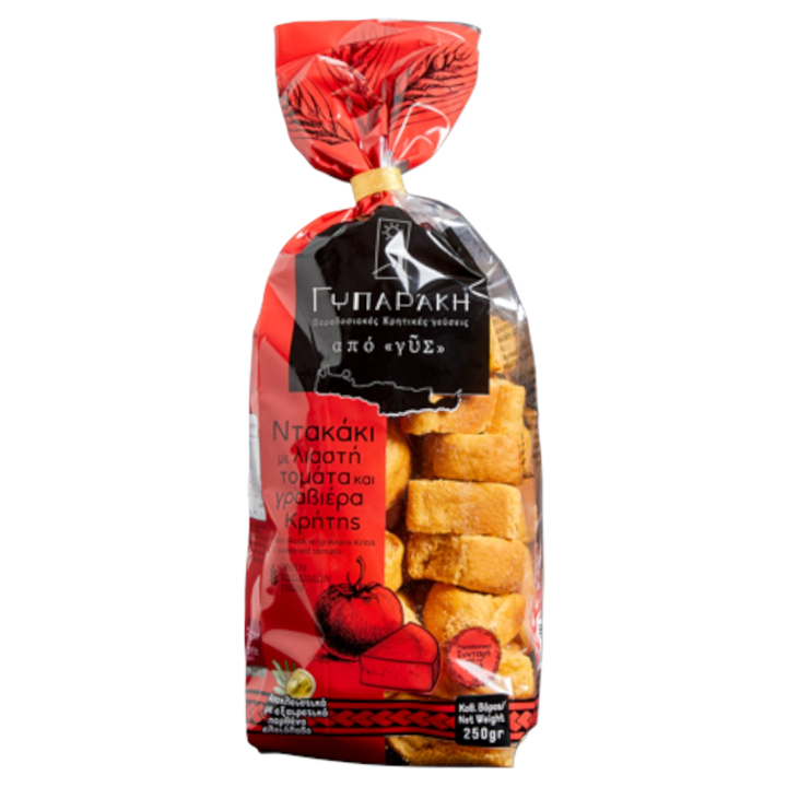 Gyparaki-Cretan Rusks with Sun-Dried Tomato & Graviera 8.8oz