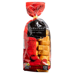 Gyparaki Ntakaki Rusks with Sun Dried Tomato and Graviera 8.8oz (250gr)