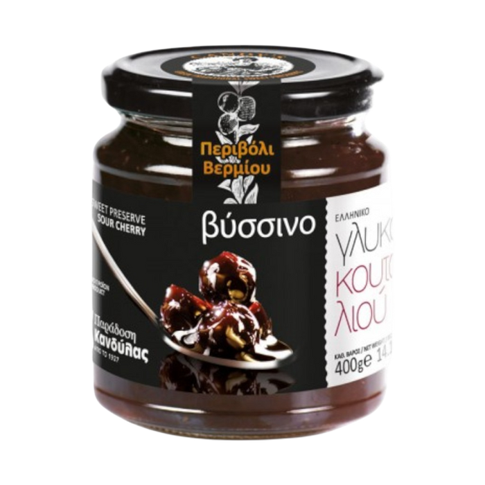 Kandylas-Sweet Preserve Sour Cherry Glass Jar 14.1oz (400gr)
