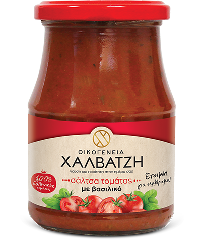 Halvatzis Tomato Sauce with Basil 12.7oz (360gr)