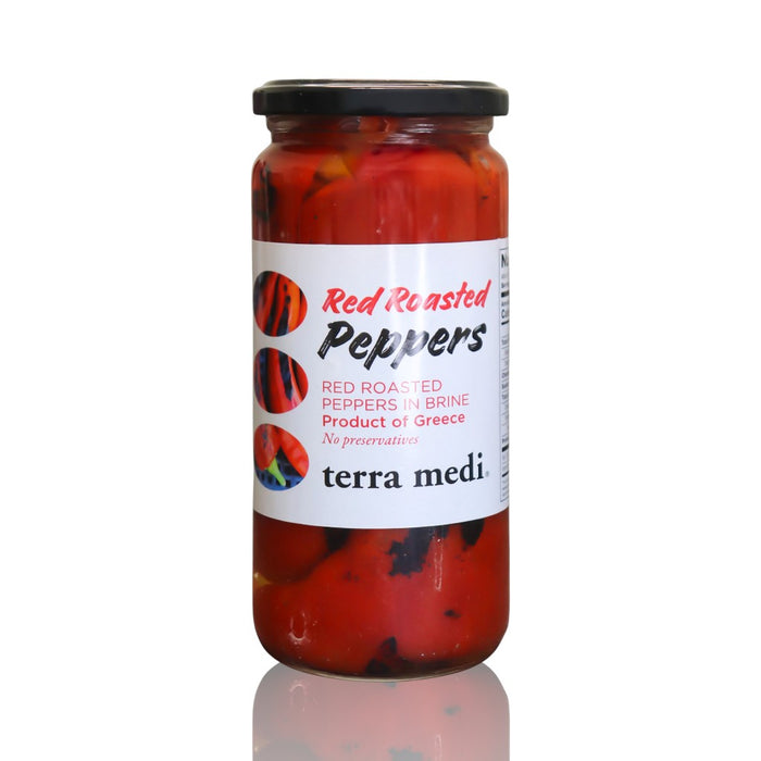 Terra Medi-Roasted Red Peppers in Glass Jars 12.3oz(350gr)