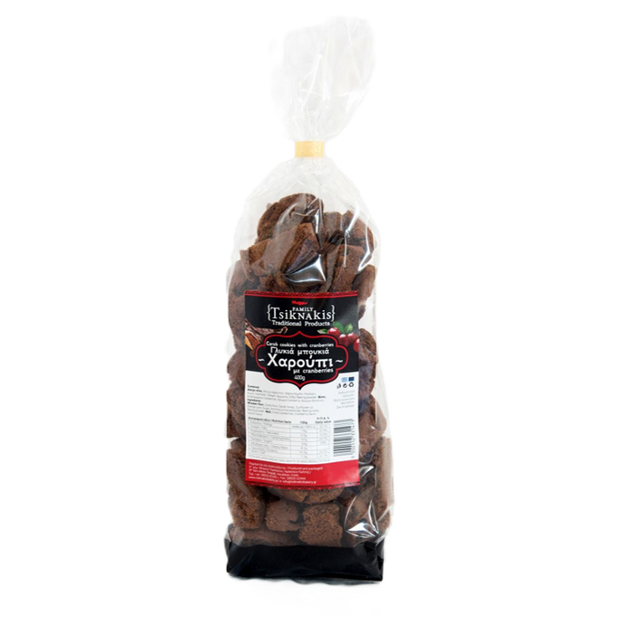 Tsiknakis-Greek Carob & Cranberry Cookies 14.1oz