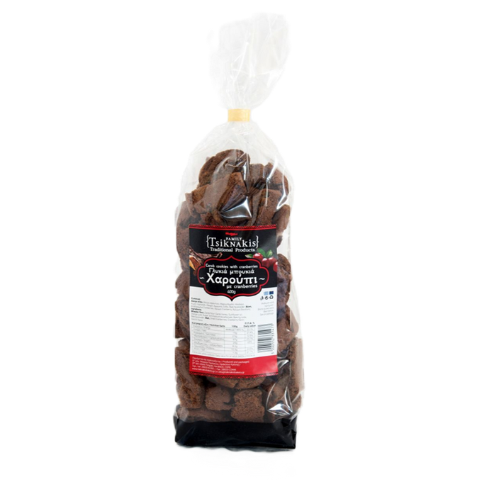 Tsiknakis Carob Cookies Cranberries 14.1oz (400gr)