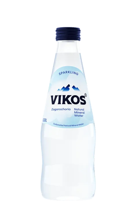 Vikos Sparkling Water Glass Bottle 11.16oz (330ml)