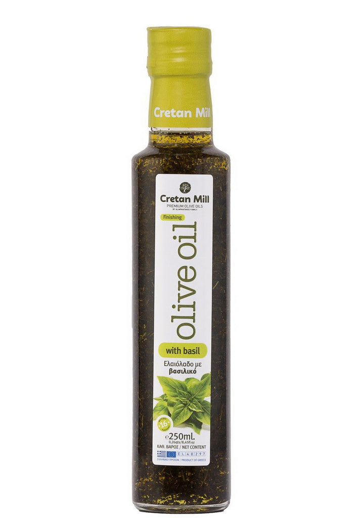 Cretan Mill-Greek Basil Olive Oil (Finishing)