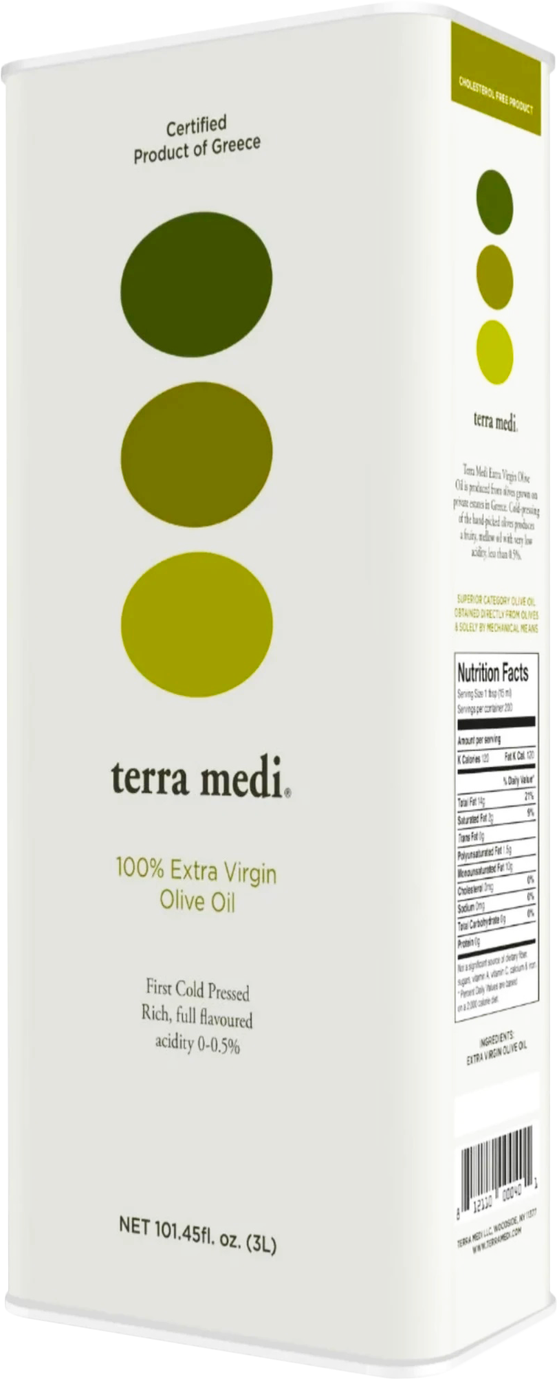 Terra Medi Extra Virgin Olive Oil 3LT