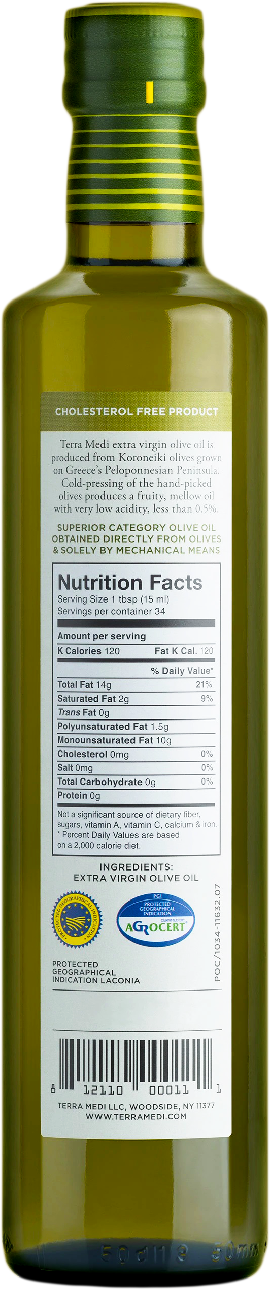 Greek Extra Virgin Olive Oil 8.5oz - Terra Medi
