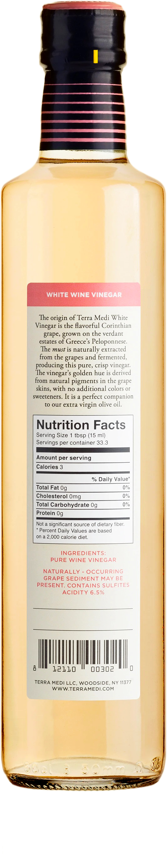 Greek White Wine Vinegar - Terra Medi